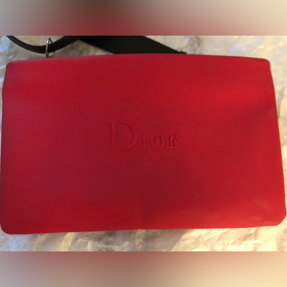 Authentic DIOR Red Restyled-Repurposed to Crossbody/ Fanny-Belt Bag Beauty Case - Picture 9 of 13